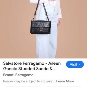 Salvatore Ferragamo Black Quilted Gancio Shoulder Bag